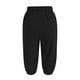 thumbnail image 4 of Pantalones casuales elásticos lisos de moda para mujer: capris de cintura alta con bolsillos para uso diario, 4 of 4