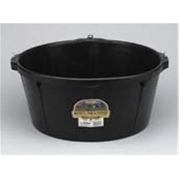 Miller Rubber Feeder Tub W Hooks Black 7.5 Gallon - HP750