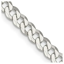 925 Sterling Silver Curb Chain Styles Necklace 5 mm Beveled 16 inch