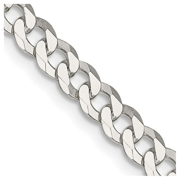 925 Sterling Silver Curb Chain Styles Necklace 5 mm Beveled 16 inch