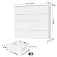 thumbnail image 3 of Homfa 8 Drawer Double Dresser, White Horizontal Dresser Chest with Easy Pull Bevel Handle for Bedroom, 3 of 7