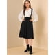 thumbnail image 3 of Vestido General De Cintura Elástica Con Tirantes Y Tirantes Para Mujer Negro XS, 3 of 6