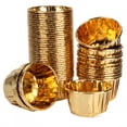 thumbnail image 3 of Lishi Set de Gobelets en Papier Frisé Double Face pour Muffin Cake (Pack de 50, Or), 3 of 10