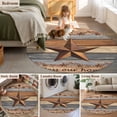 thumbnail image 5 of Small Round Rug 3Ft Washable Non-Slip, Western Texas Star Vintage Circle Area Rugs for Living Room Bedroom, Retro Farmhouse Gray Brown Wooden Indoor Floor Mats Carpet Runner for Home Decor, 5 of 8