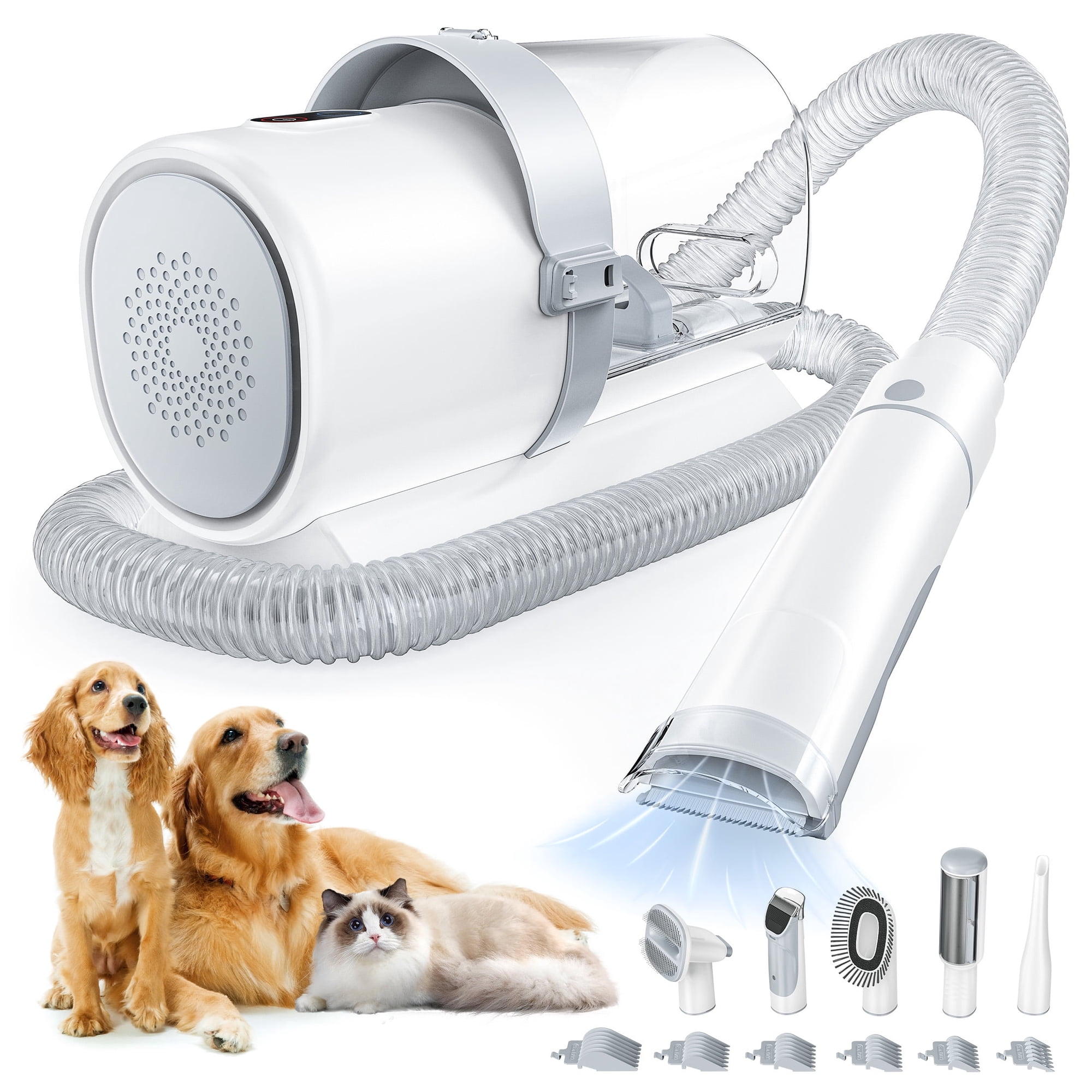 Nexuva 2.5L 5-in-1 Pet Brushing Kit - Electric Clippers, Grooming & Hair Vacuum for Dogs, Cats