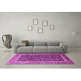 thumbnail image 3 of Ahgly Company Indoor Round Persian Purple Traditional Area Rugs, 3' Round, 3 of 4