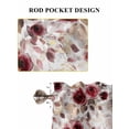 thumbnail image 6 of Red Flowers 2 Panel Kitchen Curtains for Small Windows, Spring Floral Elegant Pastoral Watercolor Bathroom Tier Curtain, Short Window Treatment for Bedroom/Living Room 55"x36", 6 of 6