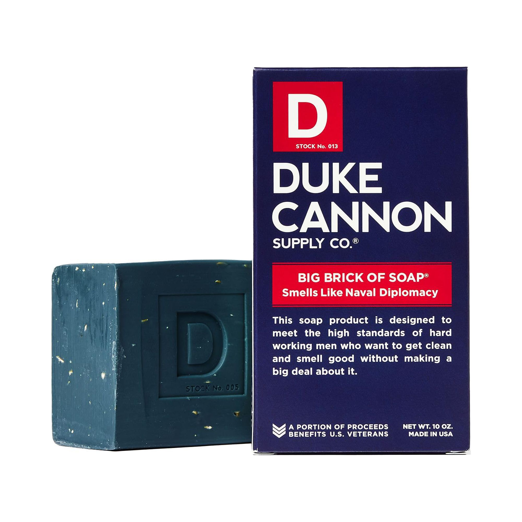 Duke Cannon Supply Co. Big Brick of Soap Bar for Men WWII Collection Smells Like Naval Diplomacy (Refreshing Ocean Scent) Multi-Pack- Superior Grade, Extra Large, All Skin Types, 10 oz (3 Pack)