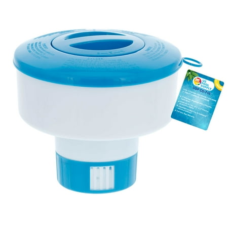 U.S. Pool Supply Pool Floating Collapsible Chlorine 3" Tablet Chemical Dispenser, 7" Diameter