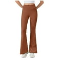 thumbnail image 2 of Nfurl Womens Yoga Pants no Front Seam High Waisted Bootcut Leggings Tummy Control Workout Fitness Flare Yoga Legging Coffee S, 2 of 4