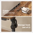 thumbnail image 2 of 55.1 Inch Electric L-Shaped Height Adjustable Standing Desk, Sit to Stand Corner Desk with Memory Presets and Hooks, Ergonomic Home Office Computer Desk for Workstations, Rustic Brown, 2 of 9