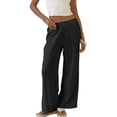 thumbnail image 6 of TEMOFON Women’s Wide Leg Pants Linen Lightweight Pants for Women Casual Trousers for Spring, 6 of 6