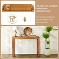 thumbnail image 4 of IVV Modern Farmhouse Pine Wood Console Table, 46 Inch Sofa Table Behind The Couch, Narrow Entryway Table for Hallway, Living Room, Foyer, Easy Assembly, Light Brown, 4 of 10