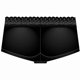 thumbnail image 2 of Bóxer Vassarette para Mujer, con Detalles de Encaje en la Cintura Negro Talla TG, 2 of 4