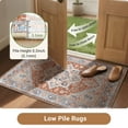 thumbnail image 3 of Newburos Area Rug 8'x10', Non-Slip Machine Washable Rugs for Living Room Bedroom, Low Pile Soft Vintage Print Pattern Indoor Carpet, Brick, 3 of 11