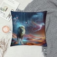thumbnail image 2 of Leisuo to Throw Pillow Cover from Dad，Lion Pillowcase for ，Daughter Gifts from Dad，Daughter Birthday Idea Gifts，Dad to Daughter Soft Flannel Throw Pillowcase White, 2 of 5