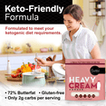 thumbnail image 6 of Healthier Comforts Heavy Cream Powder 48oz | 72% Butterfat, Kosher, Gluten Free, Non-GMO, Keto Friendly, Free of Antibiotics & Hormones (rBGH or rBST) | Made in USA, 6 of 8