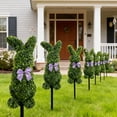 thumbnail image 2 of Easter Artificial Bunny Topiary Stake with String Lights, Greenery Rabbit Decor for Outdoor Garden Yard Lawn Pathway, 2 of 5
