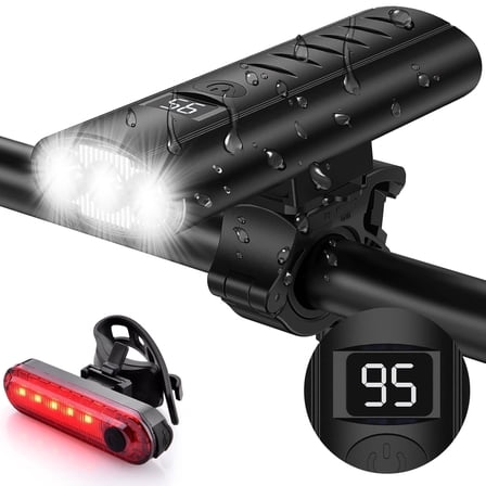 RUNACC Bike Light Front and Back for Night Riding Ultra Bright USB Rechargeable Bicycle Lights Set 6 4 Light Modes LED Headlight Taillight Cycling Accessories