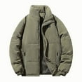 thumbnail image 2 of Sherpa Lined Jacket for Men Big and Tall Classic Corduroy Bomber Jacket Zip-Up Stand Collar Cotton Padded Outerwear Fleece Jacket No Hood Pockets M-5XL, 2 of 4