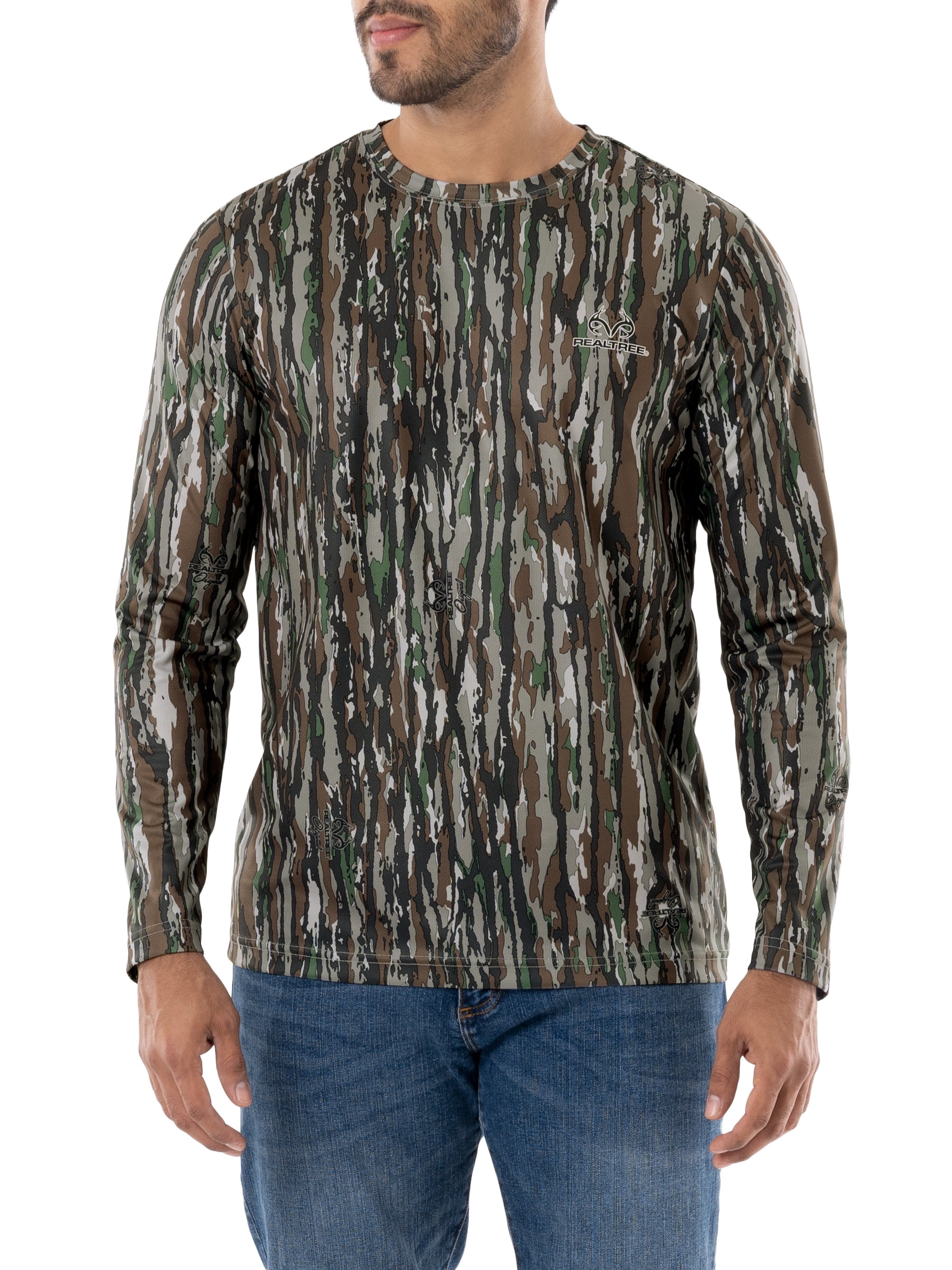 Realtree Men's Long Sleeve Performance Camo Tee 2-Pack Bundle