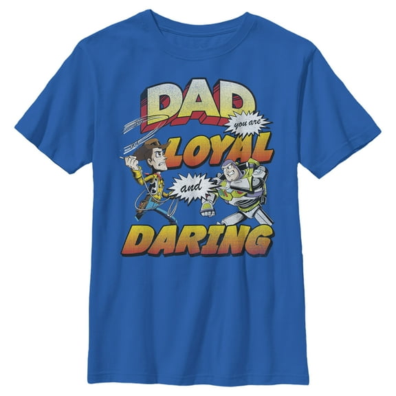 Boy's Toy Story Father's Day Buzz & Woody  Graphic Tee Royal Blue X Large