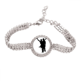 thumbnail image 1 of Performance Dancer Duet Dance Art Pulsera de tobillera de cadena de tenis, joyería de diamantes, 1 of 3