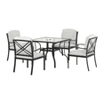 thumbnail image 2 of Mainstays Montclair 5-Piece Outdoor Dining Set with Cushions, Light Grey, 2 of 9