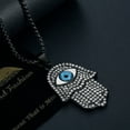 thumbnail image 4 of NEGS 18K Gold Black Plated Blue Evil Eye Beads Fatima Hamsa Hand Egyptian Pendant 24'' Chain Religious Amulet Stainless Steel Necklace for Men Women, 4 of 7