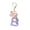 B, variant on Initial Keychain Letter Keychain, Glitter Resin Letter Keychain with Butterfly Tassel, For Bag Car Key, Purple