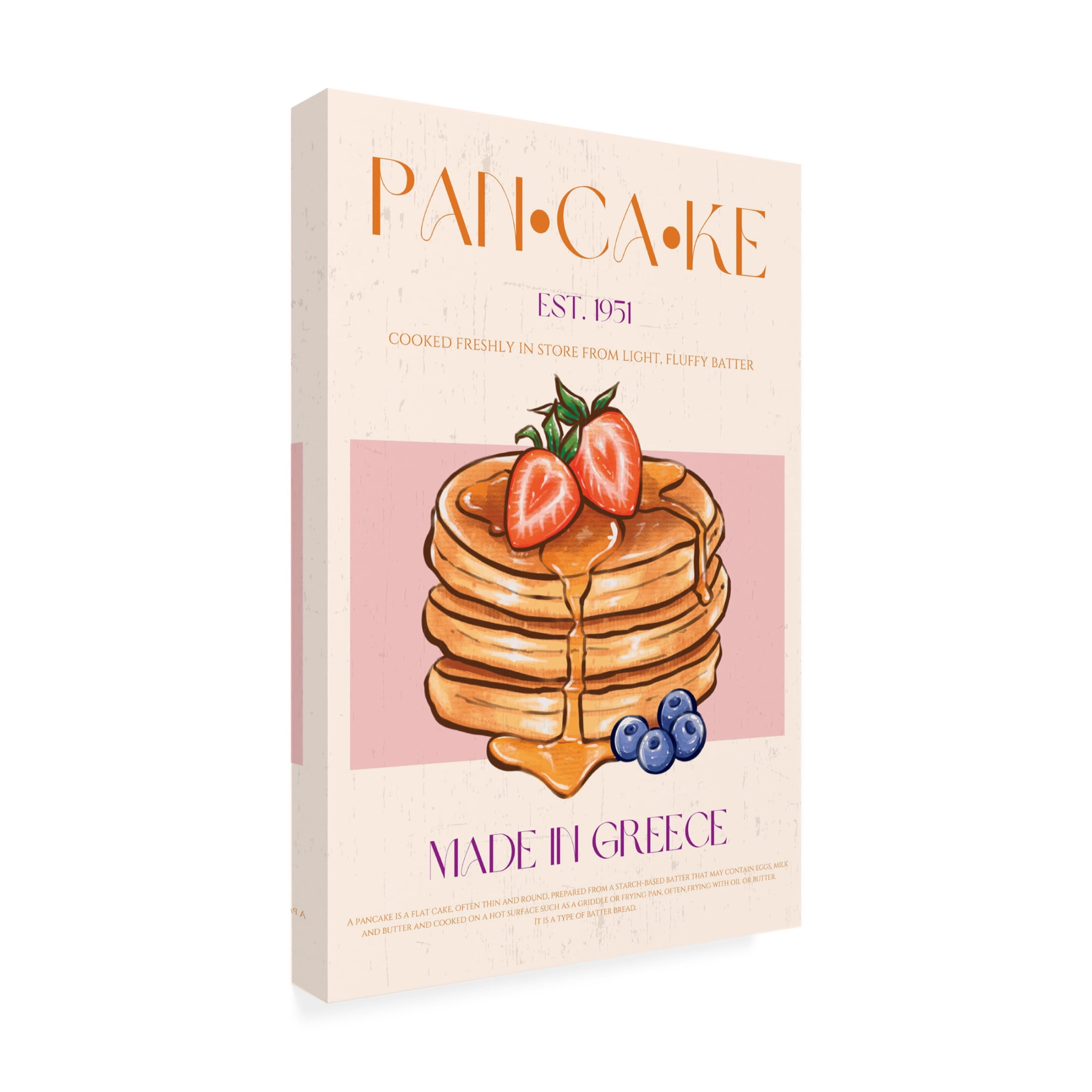 Canvas Wall Art - Nazma Khokhar 'Pancake' Wall Art for Living Room, Bedroom, or Office D?cor by Trademark Fine Art - 16 x 24 Inches