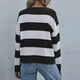 thumbnail image 3 of Pullover, Free Matching Polyester Cotton Women Knitwear Crew Neck  For Office ANGGREK Negro L, 3 of 6