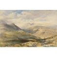 thumbnail image 3 of Charles Bentley 14x11 Black Modern Framed Museum Art Print Titled - Highland Landscape with Figures (ca. 1847), 3 of 5