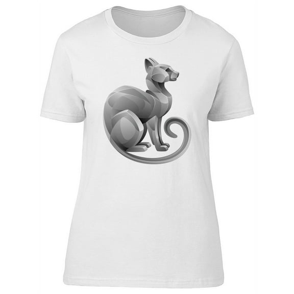 Cool Silver Cat Doodle T-Shirt Women -Image by Shutterstock, Female XX-Large