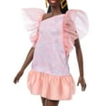 thumbnail image 6 of Barbie Fashionistas Doll #216 with Tall Body, Black Straight Hair & Peach Dress, 11.73 in, 6 of 7