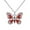 Red, variant on Nmdmisc Beautiful Alloy Rhinestone Butterfly Long Necklaces Sweater Necklace Fashion Enamel Butterfly Necklace for Women(Blue)