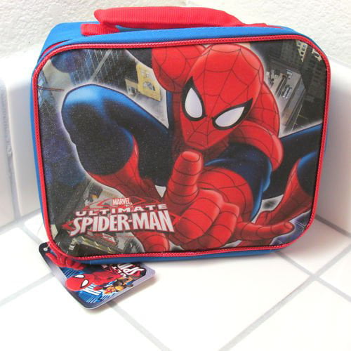 Marvel Ultimate Spider-Man Insulated Lunchbag Lunchbox 11" Diagonal NWT 