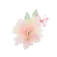 thumbnail image 3 of Clip para el cabello de flores decorativo 1 Pc 4.92"x3.94" color blanco rosado, 3 of 5