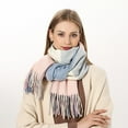 thumbnail image 2 of SUXIAN Winter Scarf for Women Plaid Printed Keep Warm with Tassels Long Wrap AA_1# A, 2 of 4