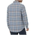 thumbnail image 3 of Handshe Men's Button-Down Plaid Long Sleeve Shirt, Casual Stylish Turn-Down Collar Top for Daily Wear, Outdoor Casual Office Shirt,Plus Size, 3 of 3