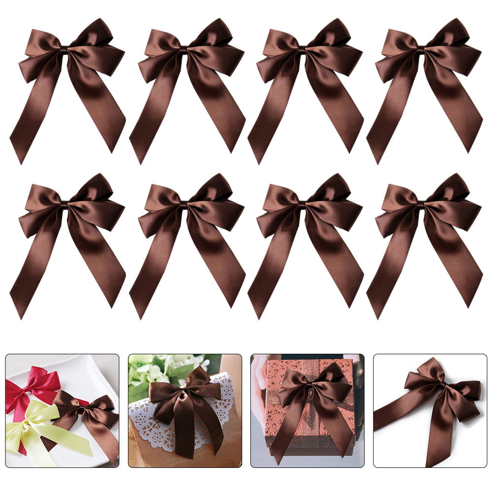 20pcs Solid Gift Wrapping Bow, Pink Polyester Bow Gift Decoration For Party  Decor