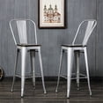 thumbnail image 2 of Carolina Classics Ash 30" Square Bar Stool in Silver Elm (Set of 2), 2 of 2