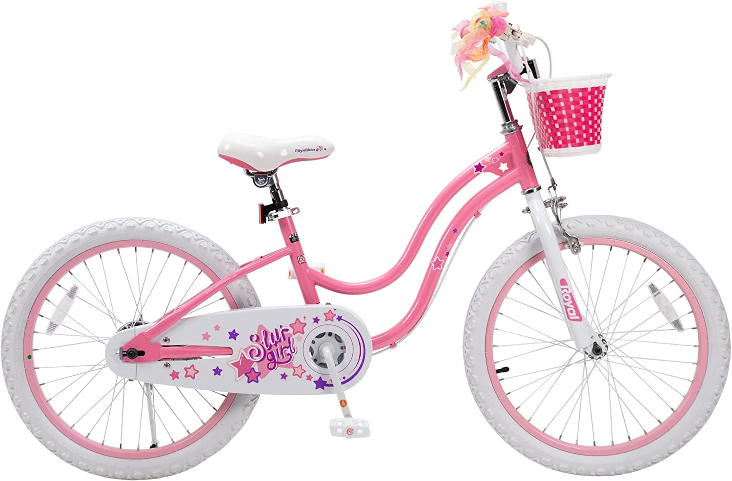RoyalBaby Stargirl Kids Bike 20 Inch Girls Bicycle for Children with Kickstand Basket Blue