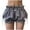 Black, variant on XFLWAM Y2K Bloomer Shorts for Womens Bow Tie Ruffle Plaid Pants Shorts Frilly Trim Gingham Pj Micro Shorts Low Waist Sleep Pajama Bottoms