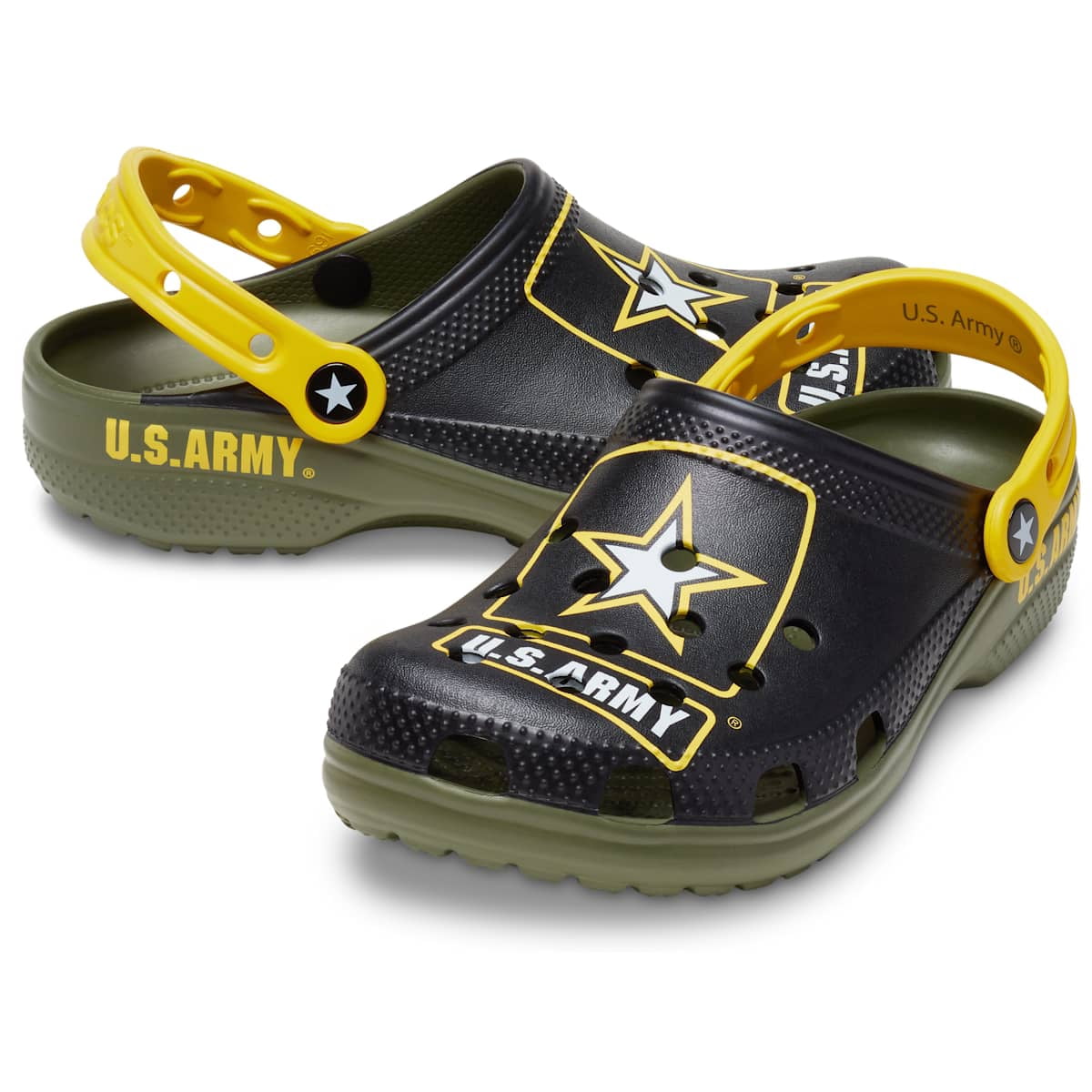 Crocs Adult Classic US Army Clogs, Army Green, W6/M4