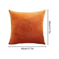 thumbnail image 5 of IMossad Velvet Throw Pillow Covers, Cozy Soft Accent Pillow Cases for Sofa Couch Bed and Living Room,17.7" x 17.7" Warm Orange, 5 of 7
