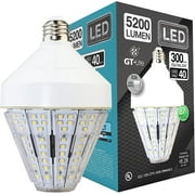 GT-Lite LED Corn Light Bulbs, 40W (300W Equivalent), 5200 Lumen, Daylight 5000K,  E26 Base Energy Saving LED Light for Indoor Outdoor Garage Workshop Warehouse Home Use