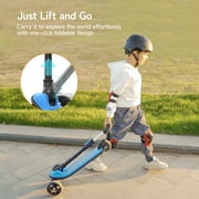 Besrey 3 Wheel Toddler Scooter for Ages 3-10 Years Boys and Girls,Kids Scooter with LED Light Wheels and Foldable Adjustable Height,Blue