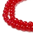 thumbnail image 4 of 1strand Baking Painted Imitation Jade Glass Round Bead Strands Red 8.5~9mm Hole: 1.5mm about 105pcs/strand 31.8 inch, 4 of 4
