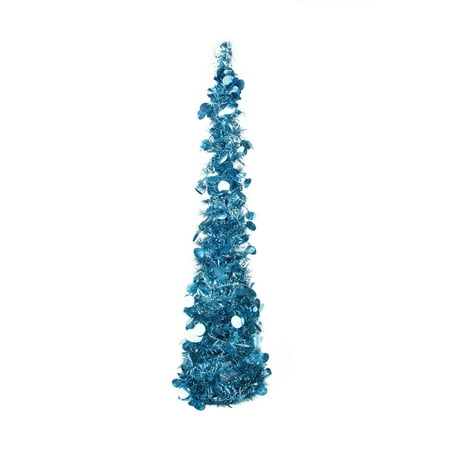 33 quot pre lit blue pop up artificial christmas tinsel cone 33 quot pre lit blue pop up artificial christmas tinsel cone